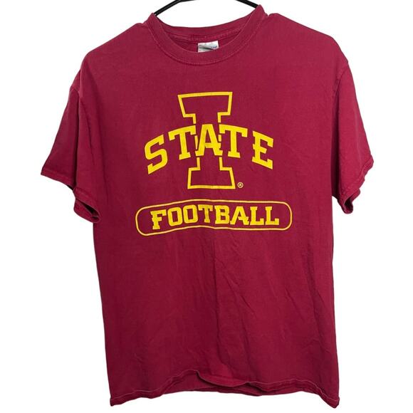 Iowa State T-shirt  Cyclone Nation Football Tee Mens Medium Red - Picture 3 of 12